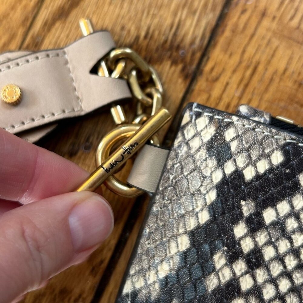 India Hicks Snakeskin Wristlet, BNWOT, 8.5” x 5.75”