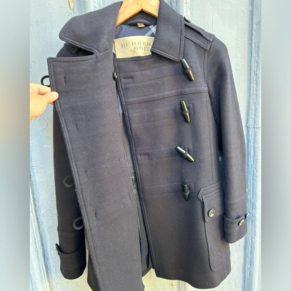 Burberry Brit Navy Pea coat, size 4