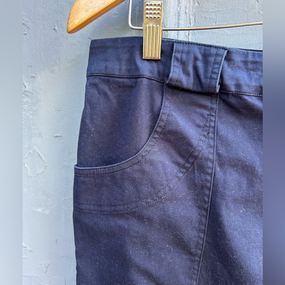 Jennifer Glasgow Navy Elliot Wide leg Pants, size Large