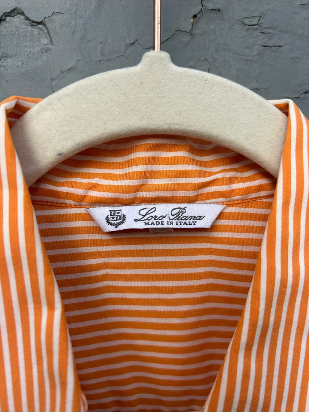 Loro Piana Classic Striped Buttondown, size 46 (they say 10, I say 8)