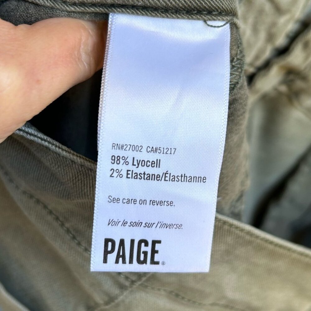 Paige Carley High Rise Khaki Pants, size 29