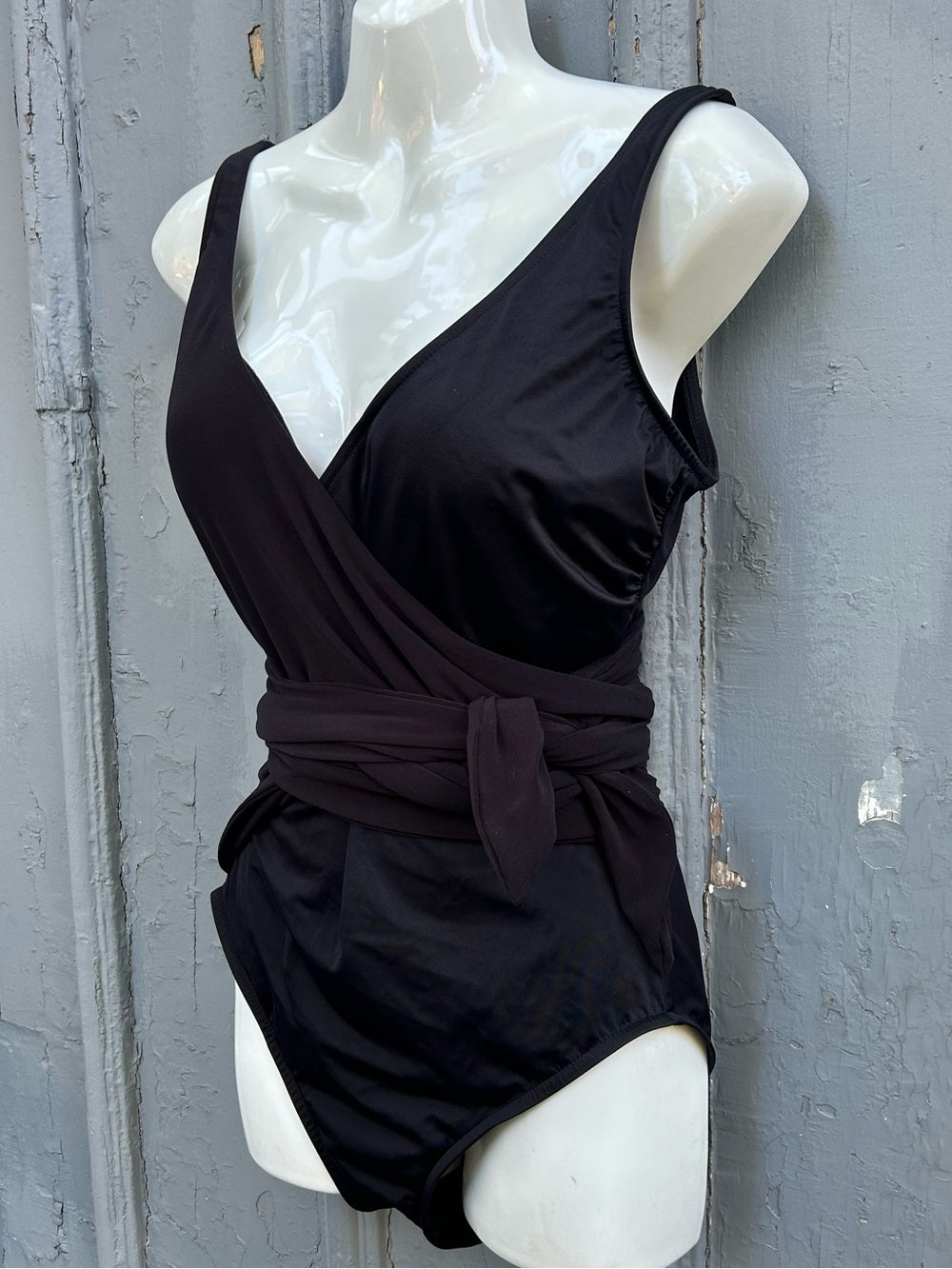 Magic Suit/  Miracle Suit black wrap front, size 10