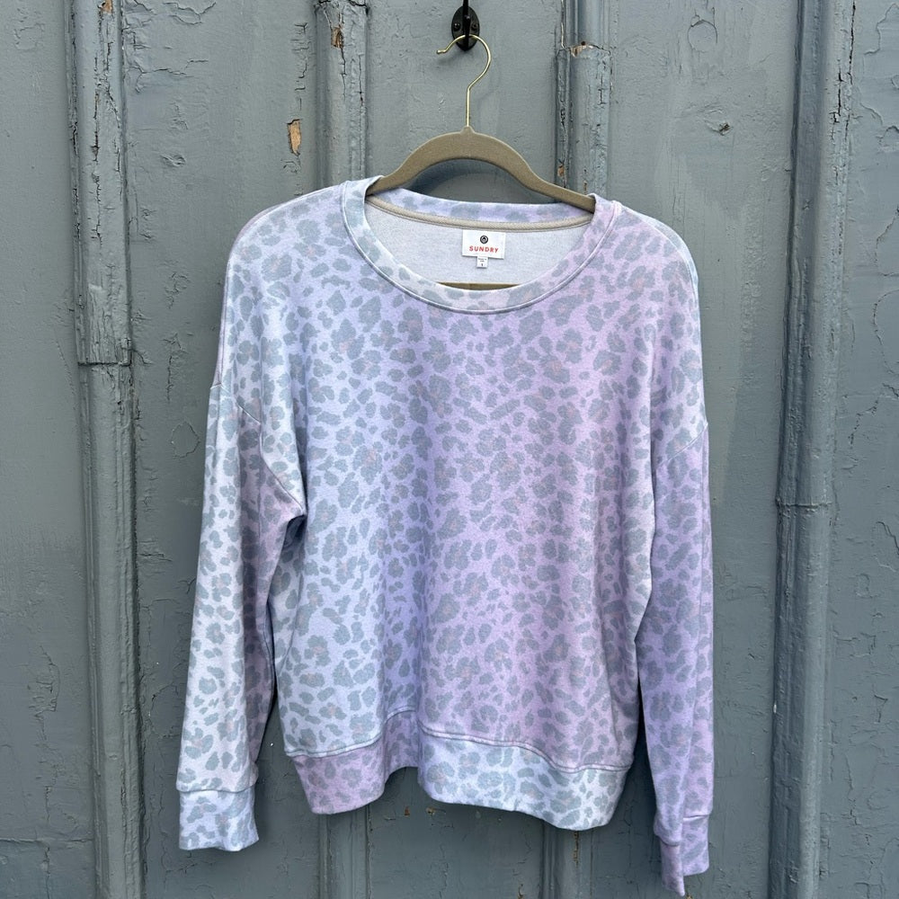 Sundry Rainbow Leopard sweatshirt, size 1 (small)