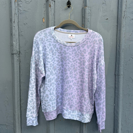 Sundry Rainbow Leopard sweatshirt, size 1 (small)