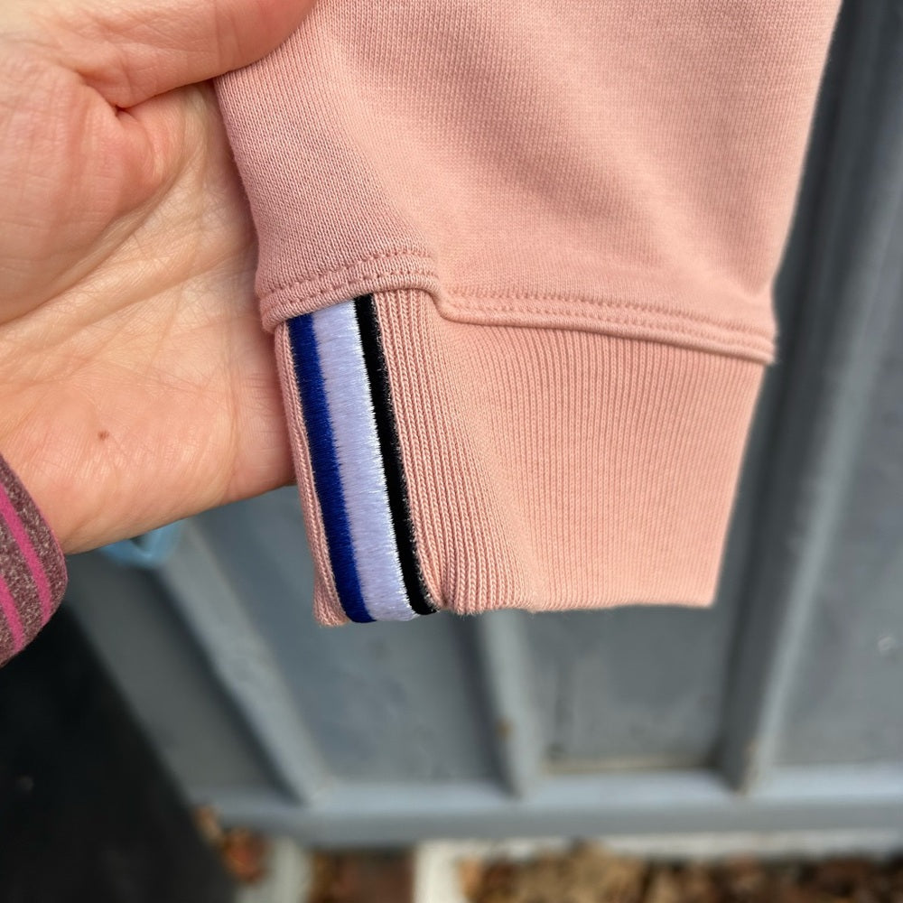 Kit and Ace Dusty Pink Pacific Coast Full Zip Cropped Hoodie, size M