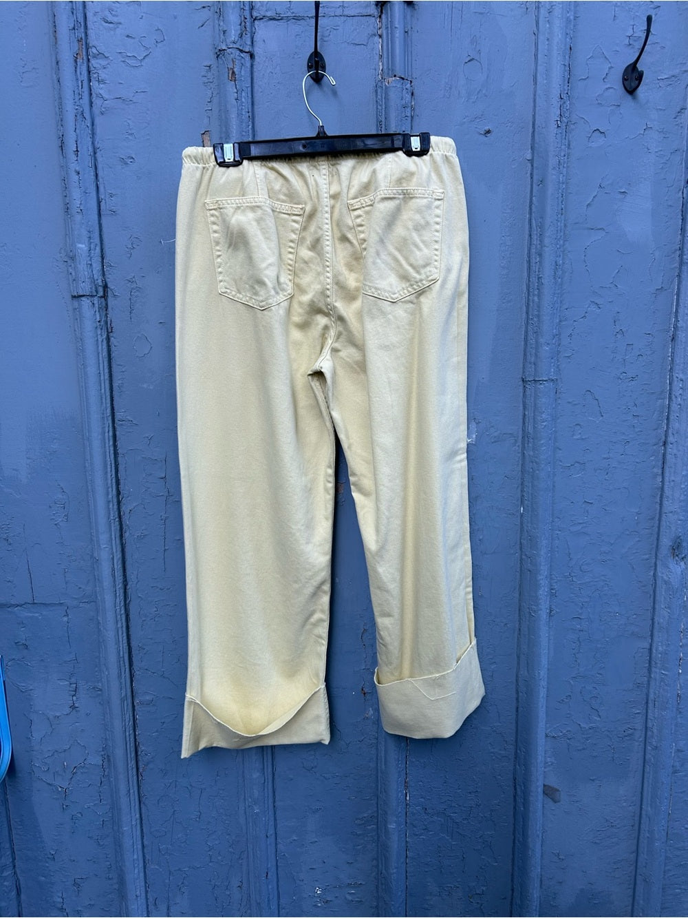 Gap Yellow Denim Cuffed Tie Waist Pants, BNWT, size M