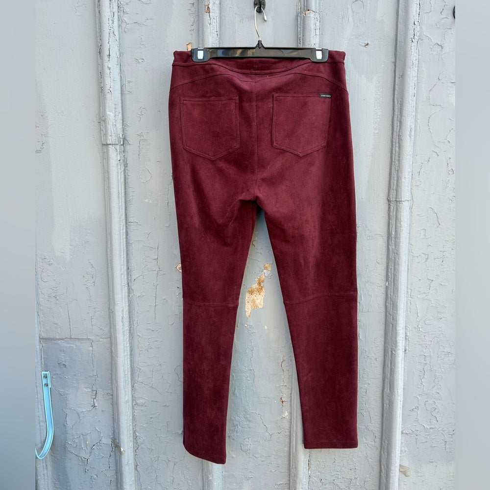 Sanctuary x Anthropologie Burgundy Faux Suede Legging, size XL