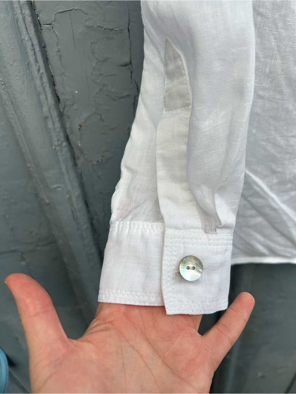 Nancy Lord NLLN White Linen Tunic, size M