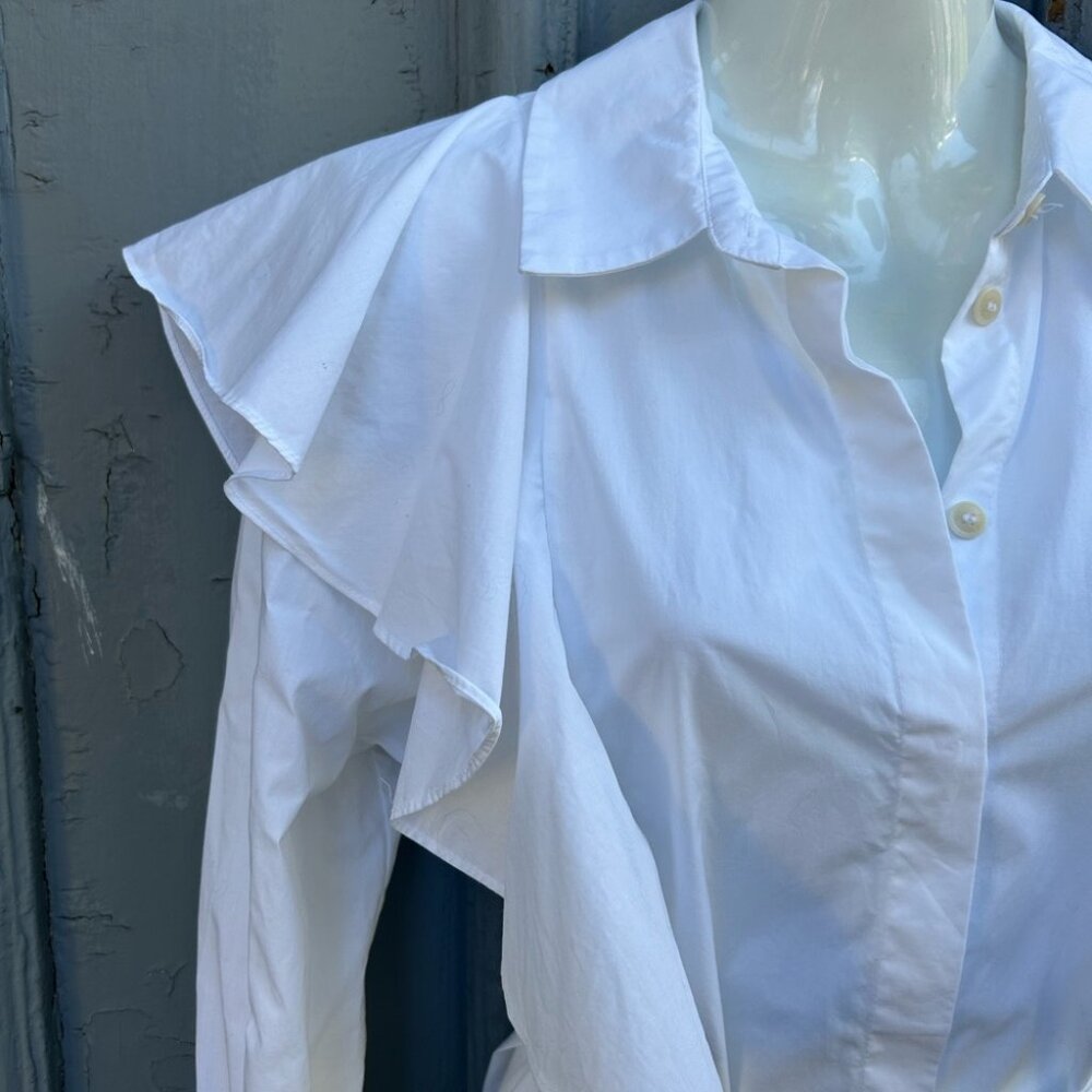 Ted Baker Sarelia Exaggerated Frill Shirt, Ted Size “3” (approx size 8)