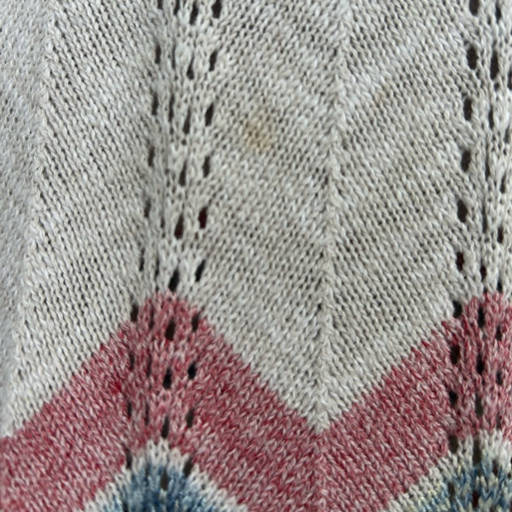 Moth Anthropologie Cream Chevron Knit Top, size M