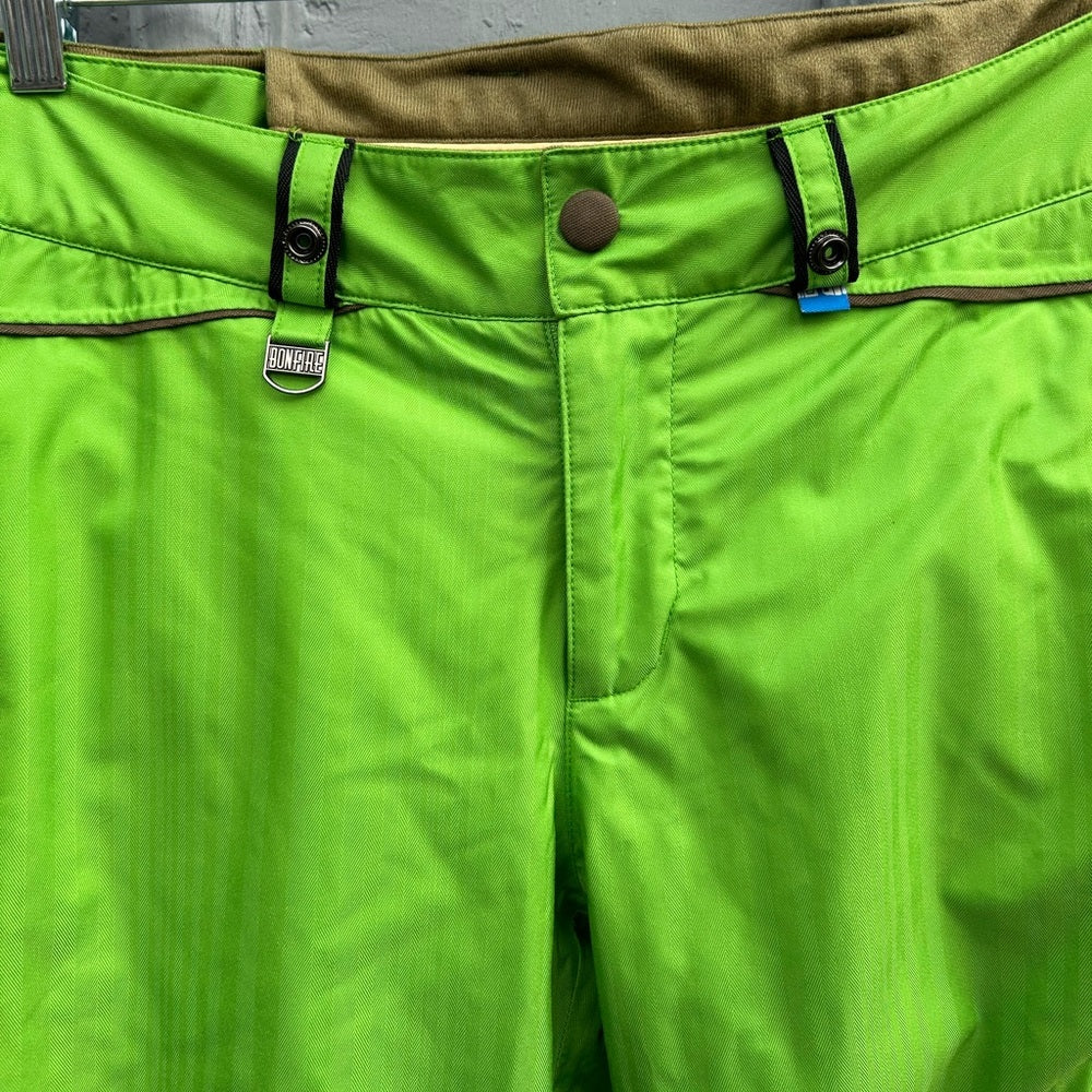 Bonfire Chartreuse Green Radiant Snowboard Snow pants, size M