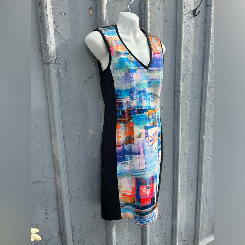 Marc Cain Neon Shift Dress, size N2 (US6)