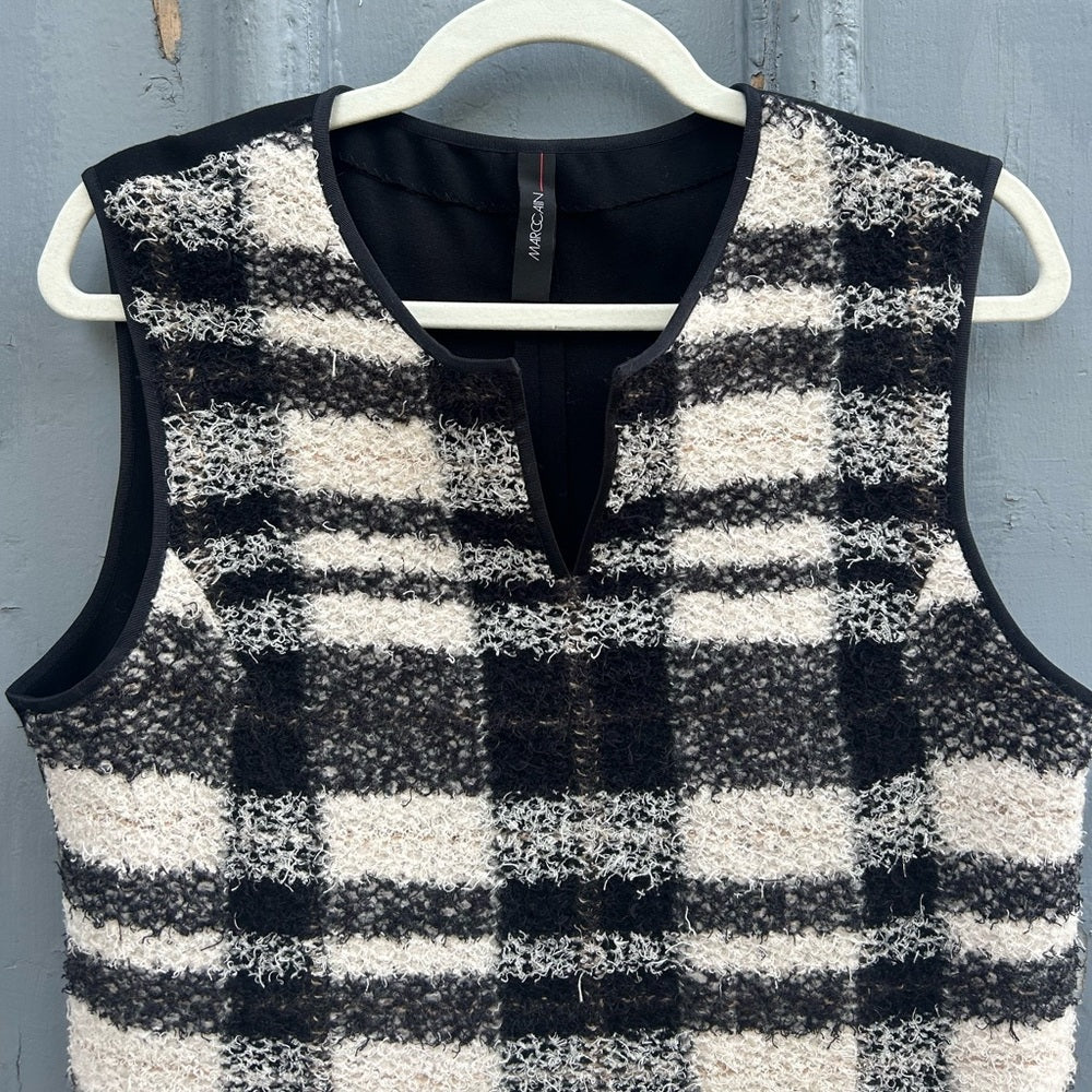 Marc Cain Plaid Shift Dress, Size “N6” (Us14)