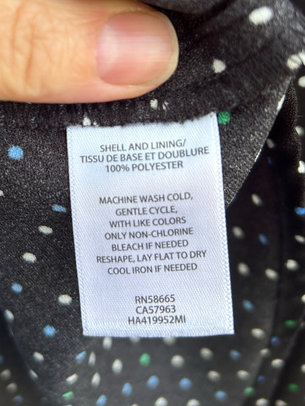 Halogen polka dot wrap dress, size XL