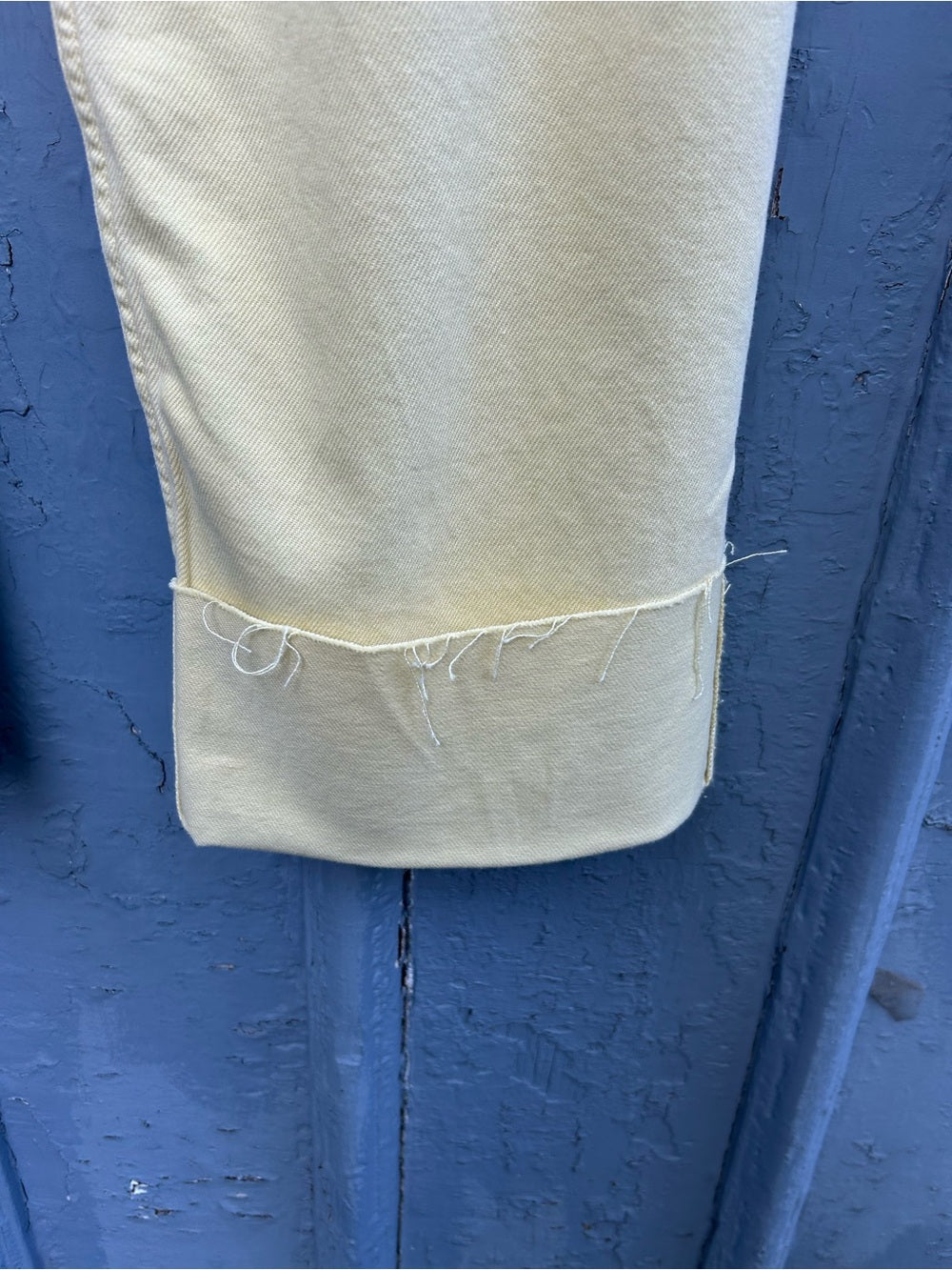 Gap Yellow Denim Cuffed Tie Waist Pants, BNWT, size M