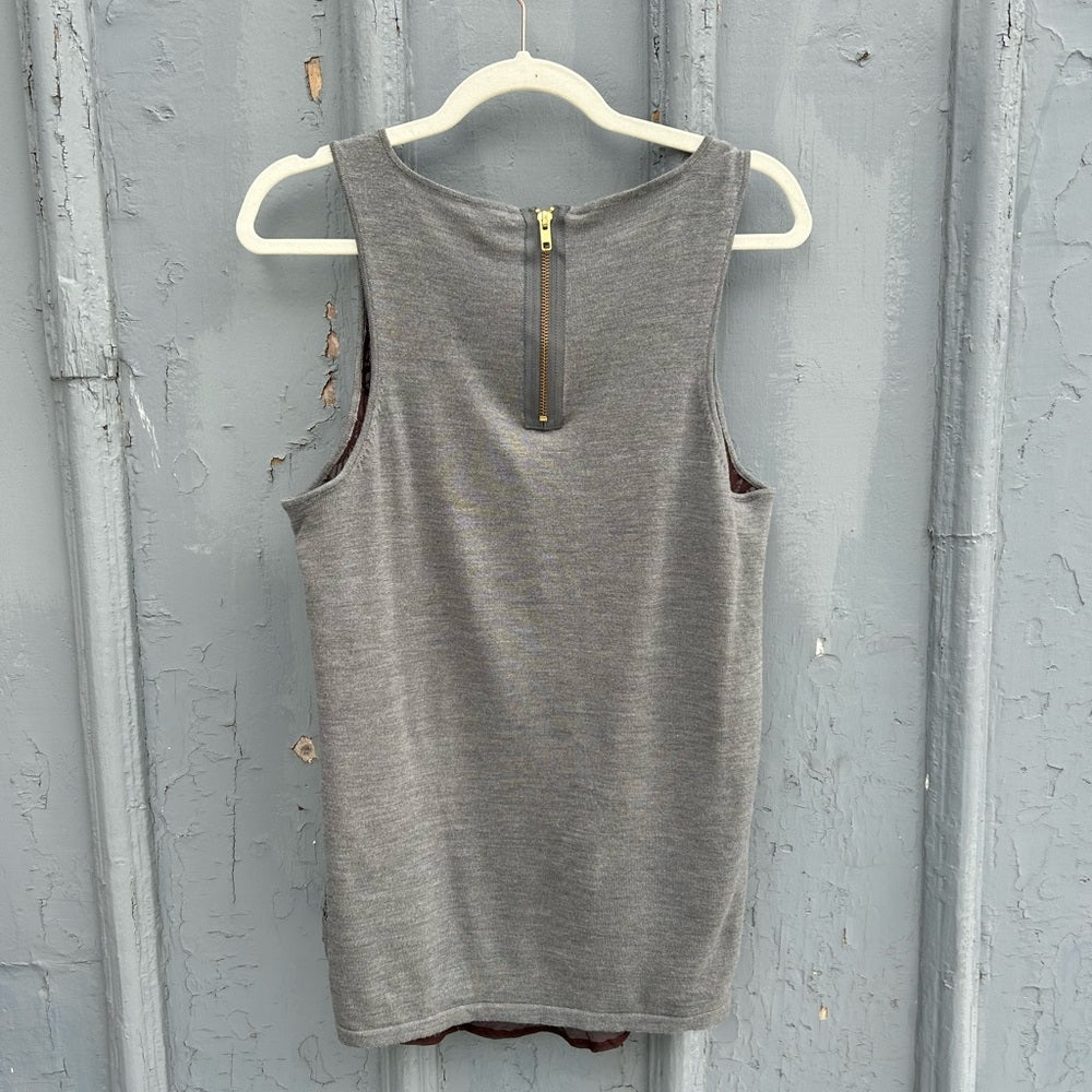 J Crew Merino blend lace front tank, size L