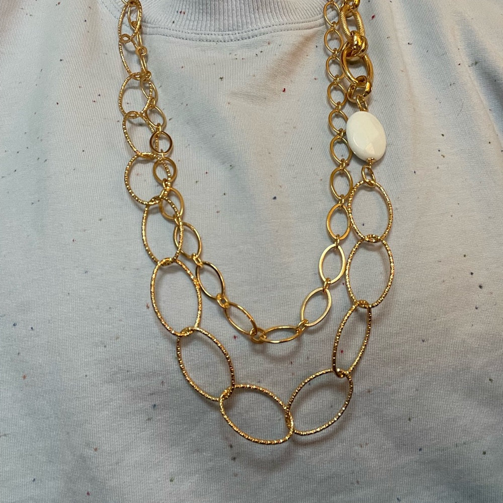 J Crew Gold and jeweled necklace