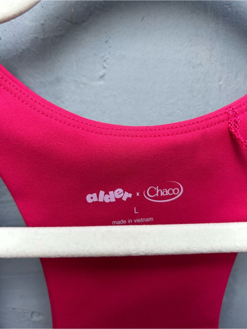 Alder x Chaco Pink Racerback Tank Top, size Large