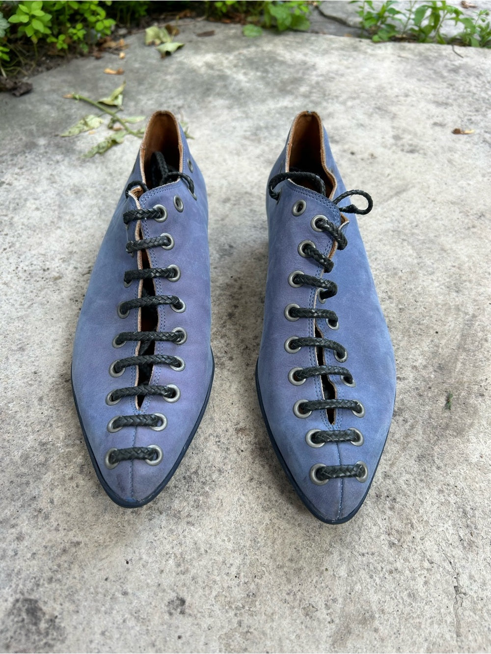 John Fluevog Power Up Engaging Braided Lace up shoe, size 7.5