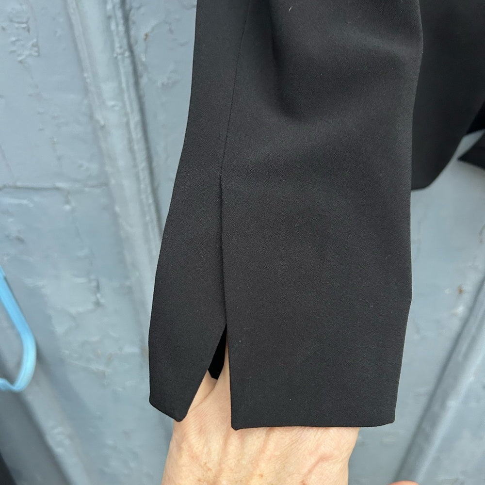 Pink Stitch Black Tie black blazer, size 8