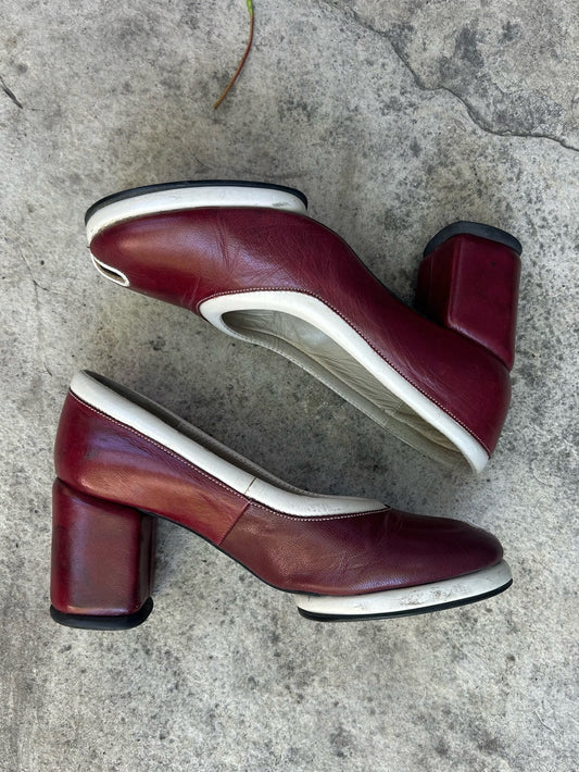 John Fluevog The Pump Peep Toe Ringers, size 7.5