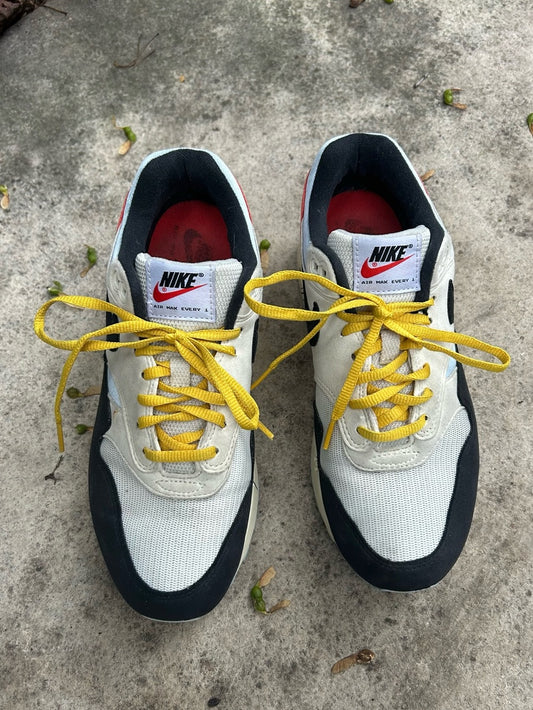 Limited Ed Nike Air Max 1 Sail Royal Tint, size 8.5