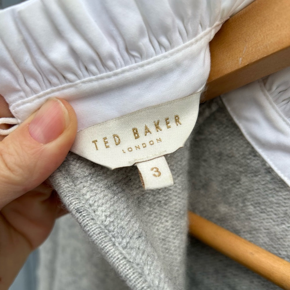Ted Baker Lissiah Grey Sweater, size Ted 3 (approx US 6/8)
