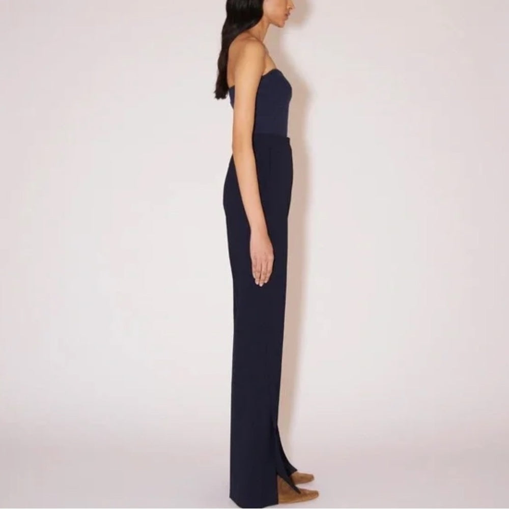 Nanushka Tulip Cady Flared Pants with Slit, size XL