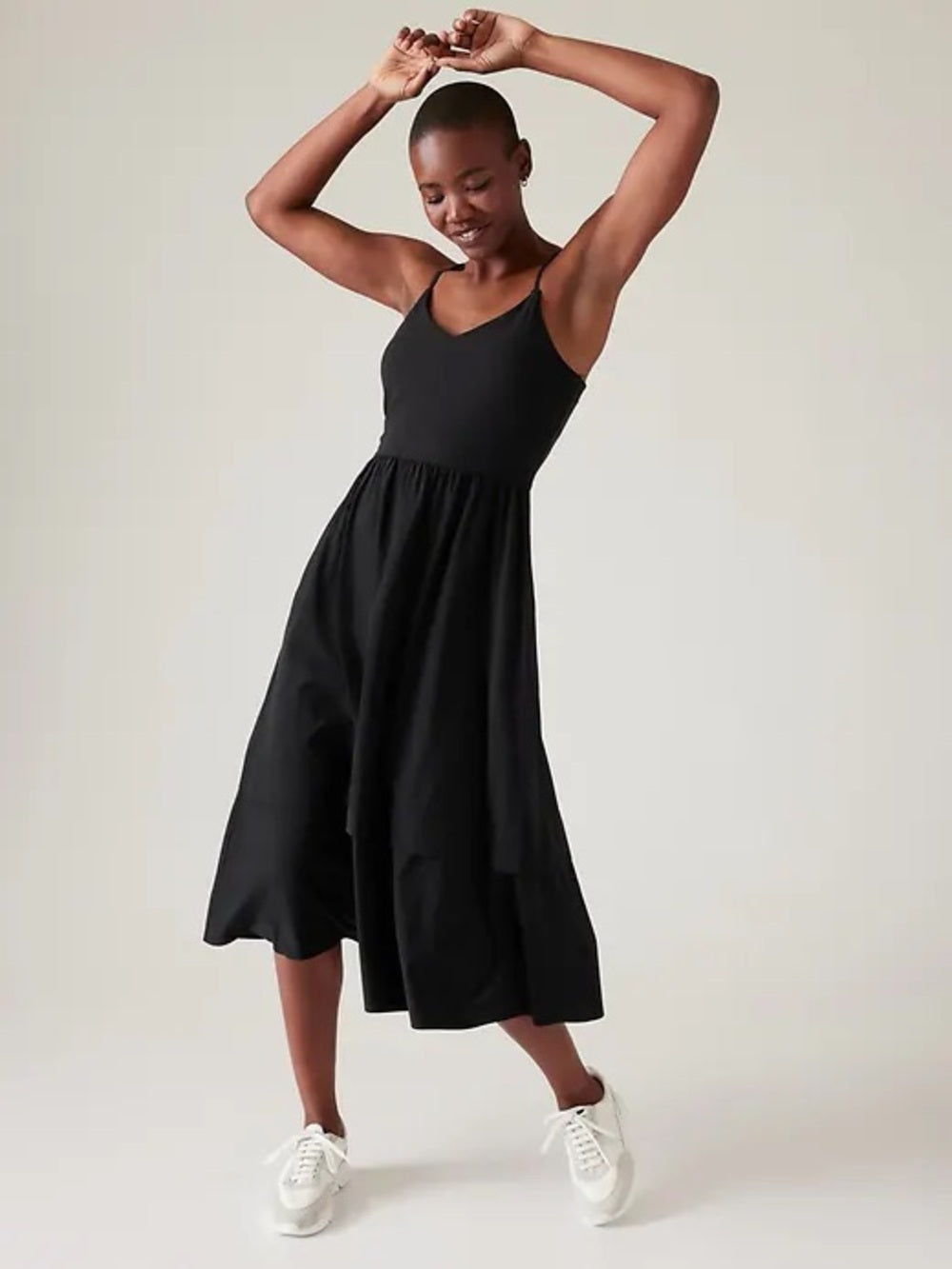 Athleta Black Elation Tiered Dress, Large