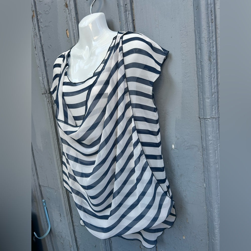 Willowmore striped sheer blouse, Approx M