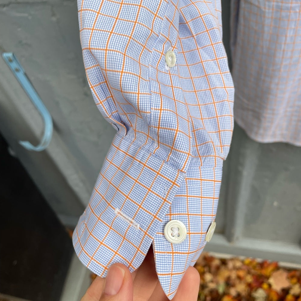 Faconnable 100% Cotton Striped Button Up Shirt, size Neck 16”