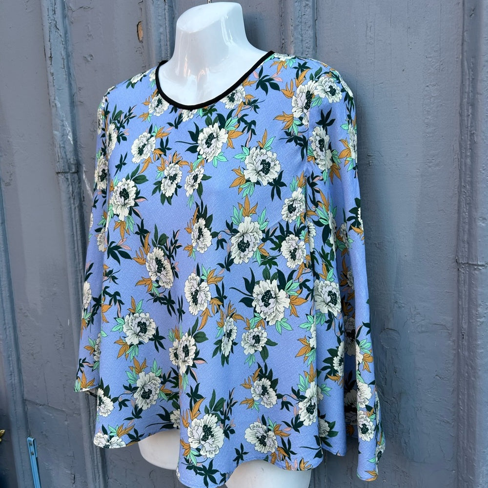 Floral Smythe Bardot Blouse, Size Medium