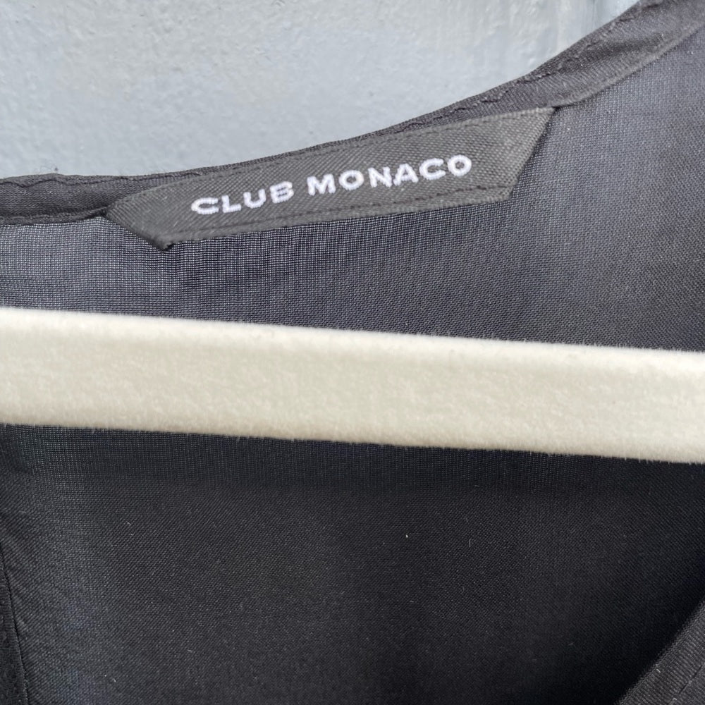 Club Monaco 100% Silk Tiered Ruffle Blouse, size M