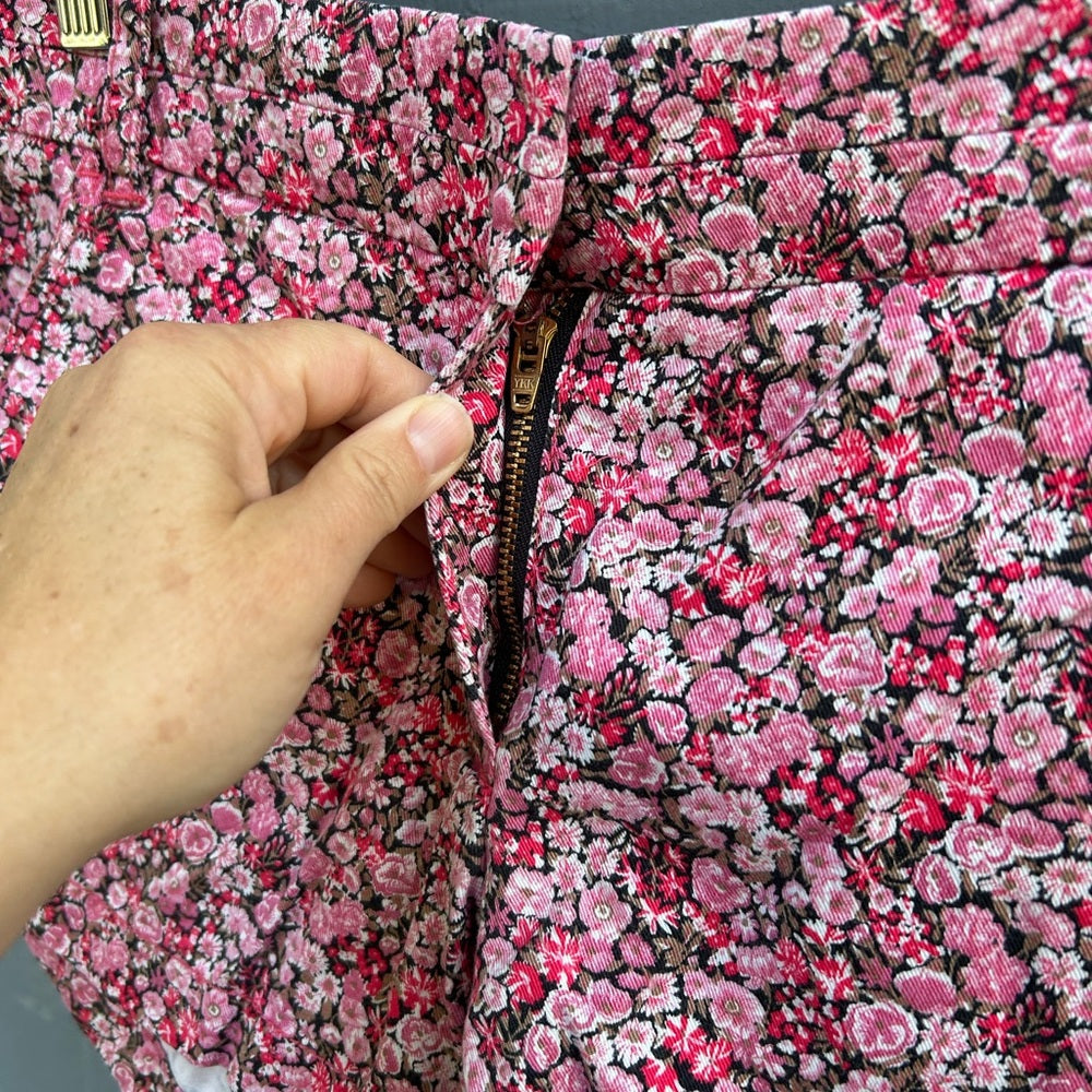 J.Crew x Liberty Art Fabrics pink floral chino shorts, size 4