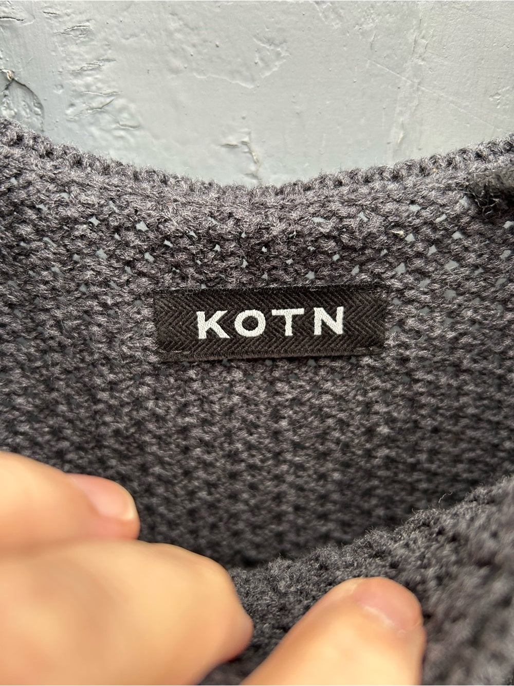 Kotn Grey Blue Samia Knit Tank, Size M