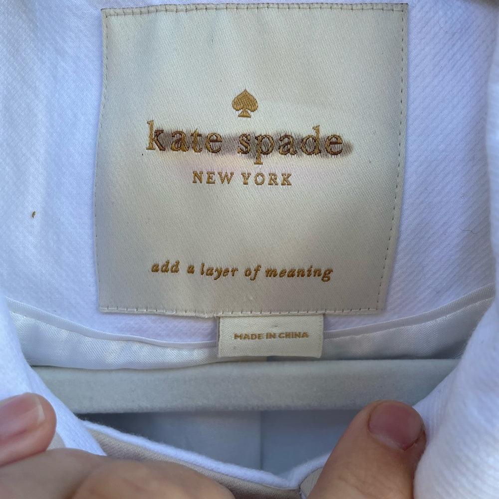 Kate Spade "Bayle" jacket in fresh white, size 4