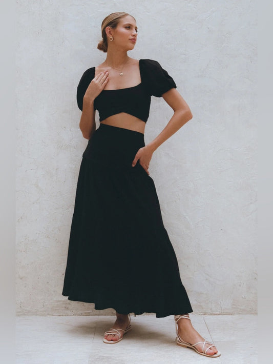 Baliln Black Casablanca Voluminous Skirt, size XL