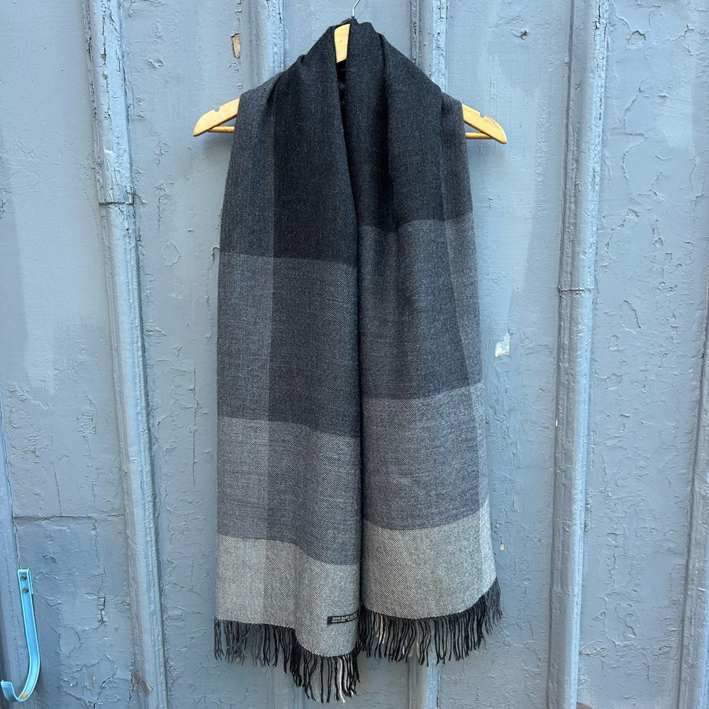 Baby Alpaca Plaid Scarf, BNWOT, 28.5” x 75”