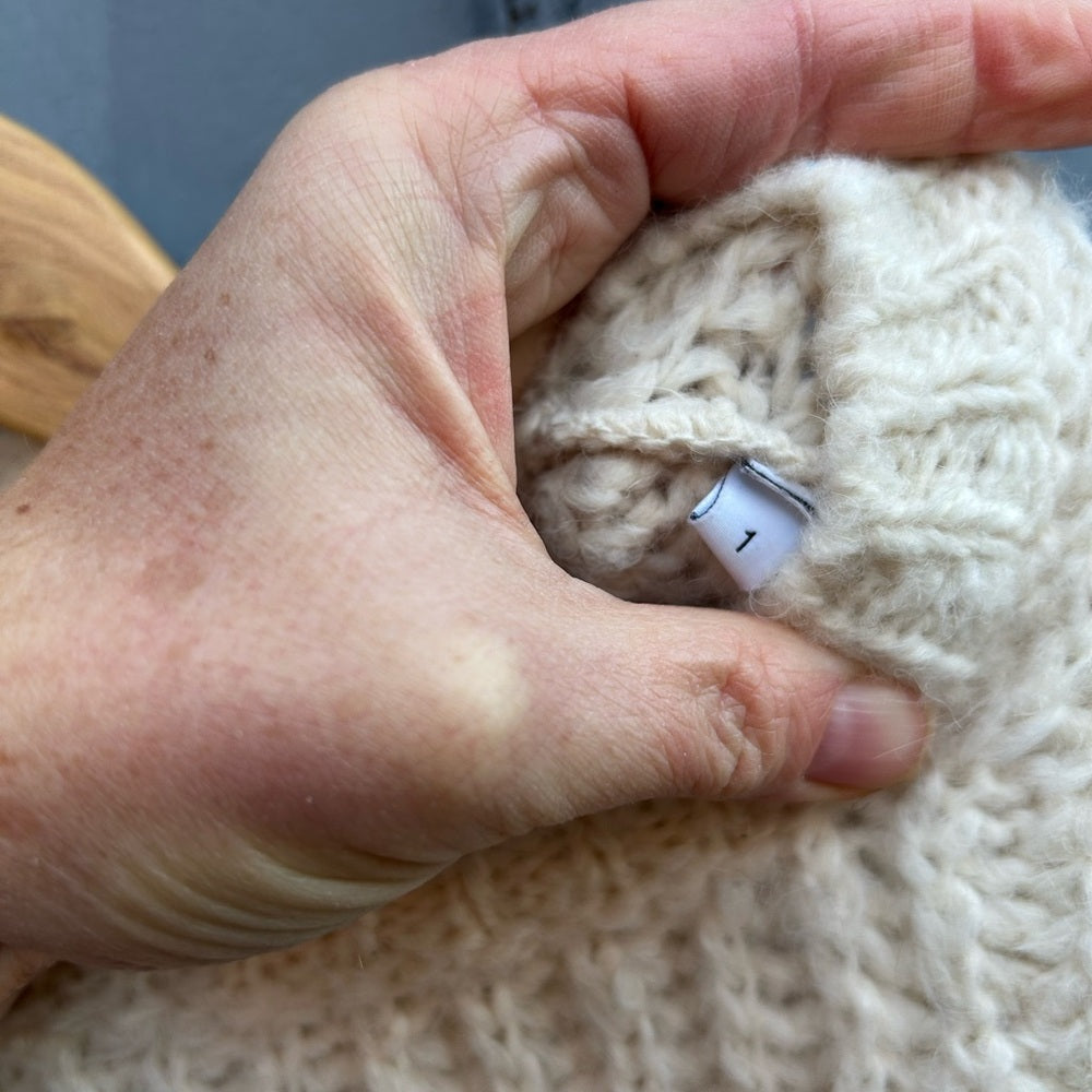 Sandro Paris Cream Alpaca Wool Sweater, size “1” (Small)