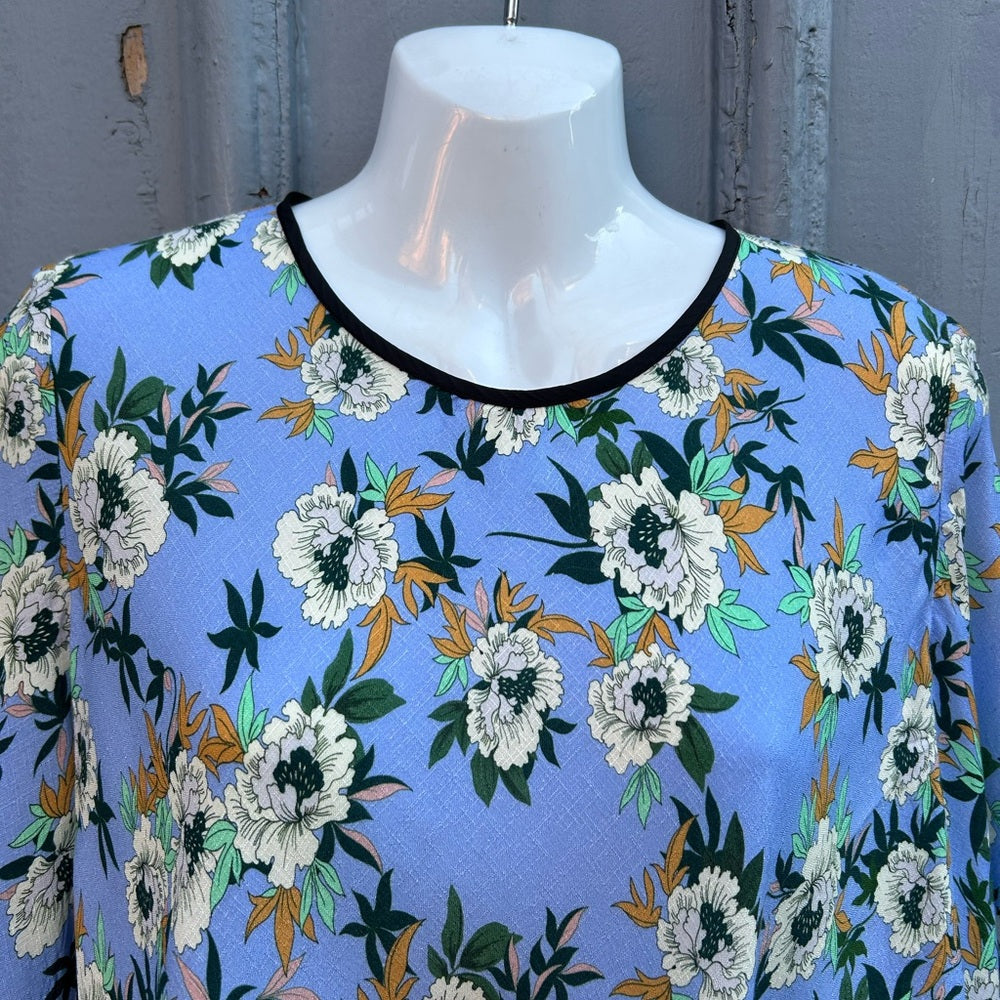 Floral Smythe Bardot Blouse, Size Medium