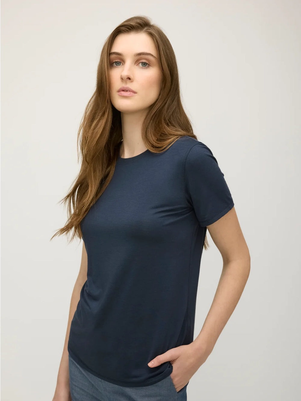 Kit & Ace Navy Tee, Approx M
