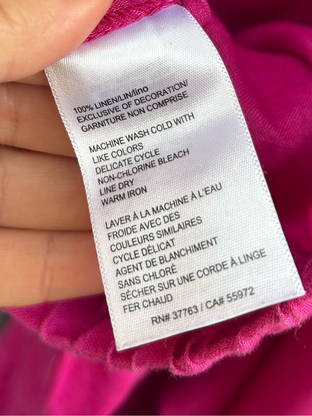 Rafaella Pink linen Pant, size 1X