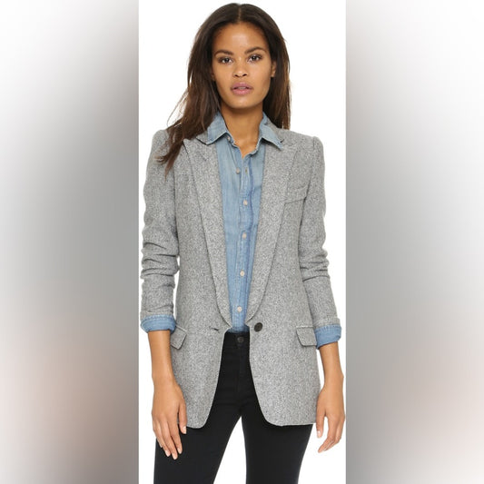 Smythe Long Notched Blazer, size 6