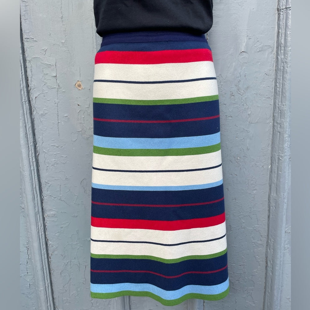 By Malene Birger Striped stretch-knit skirt, size Small