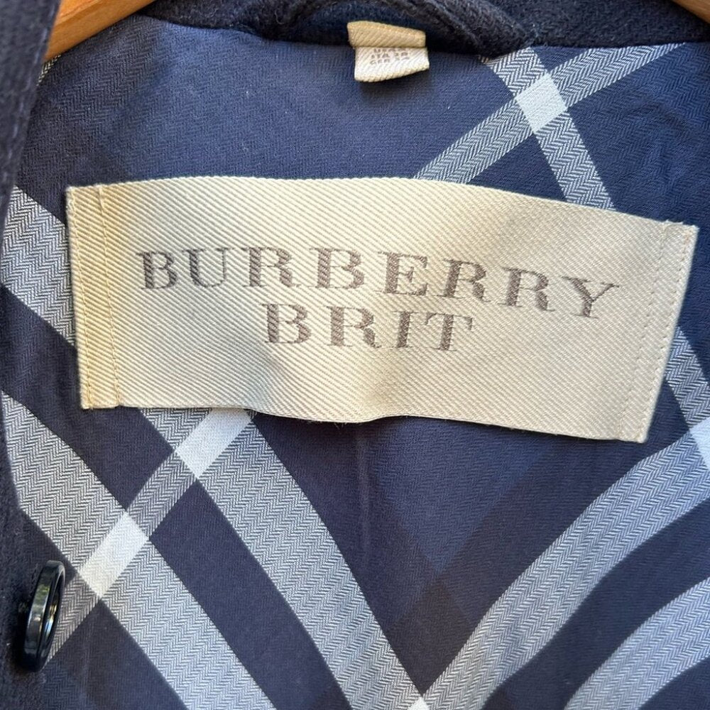 Burberry Brit Navy Pea coat, size 4