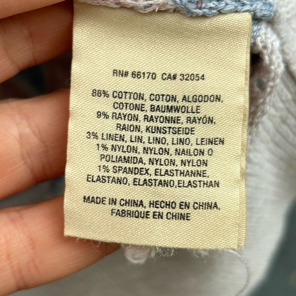 Moth Anthropologie Cream Chevron Knit Top, size M