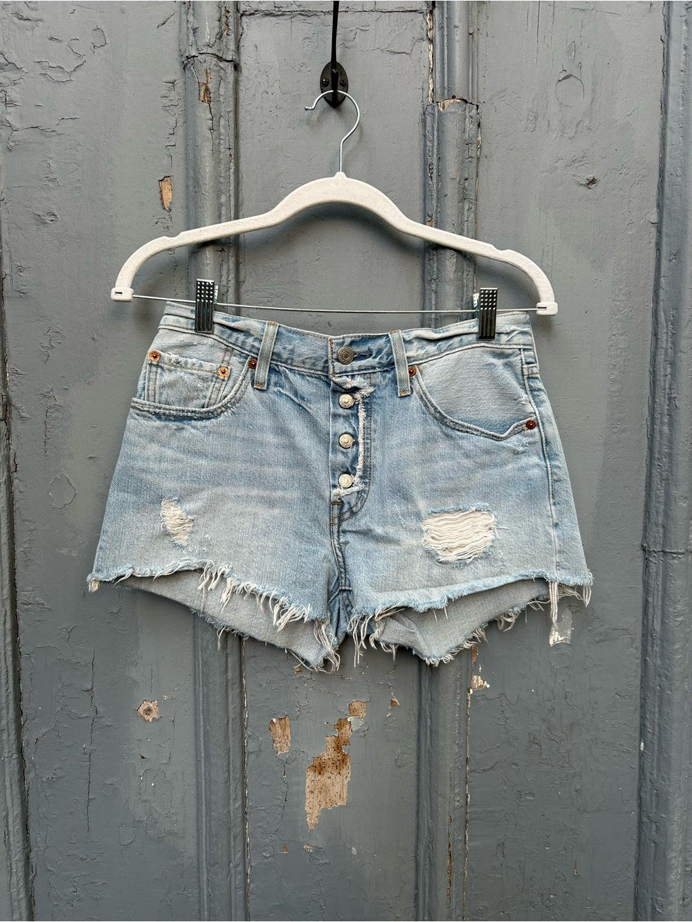 Levi’s 501 North Beach Noise Denim Jean Shorts, Size 27