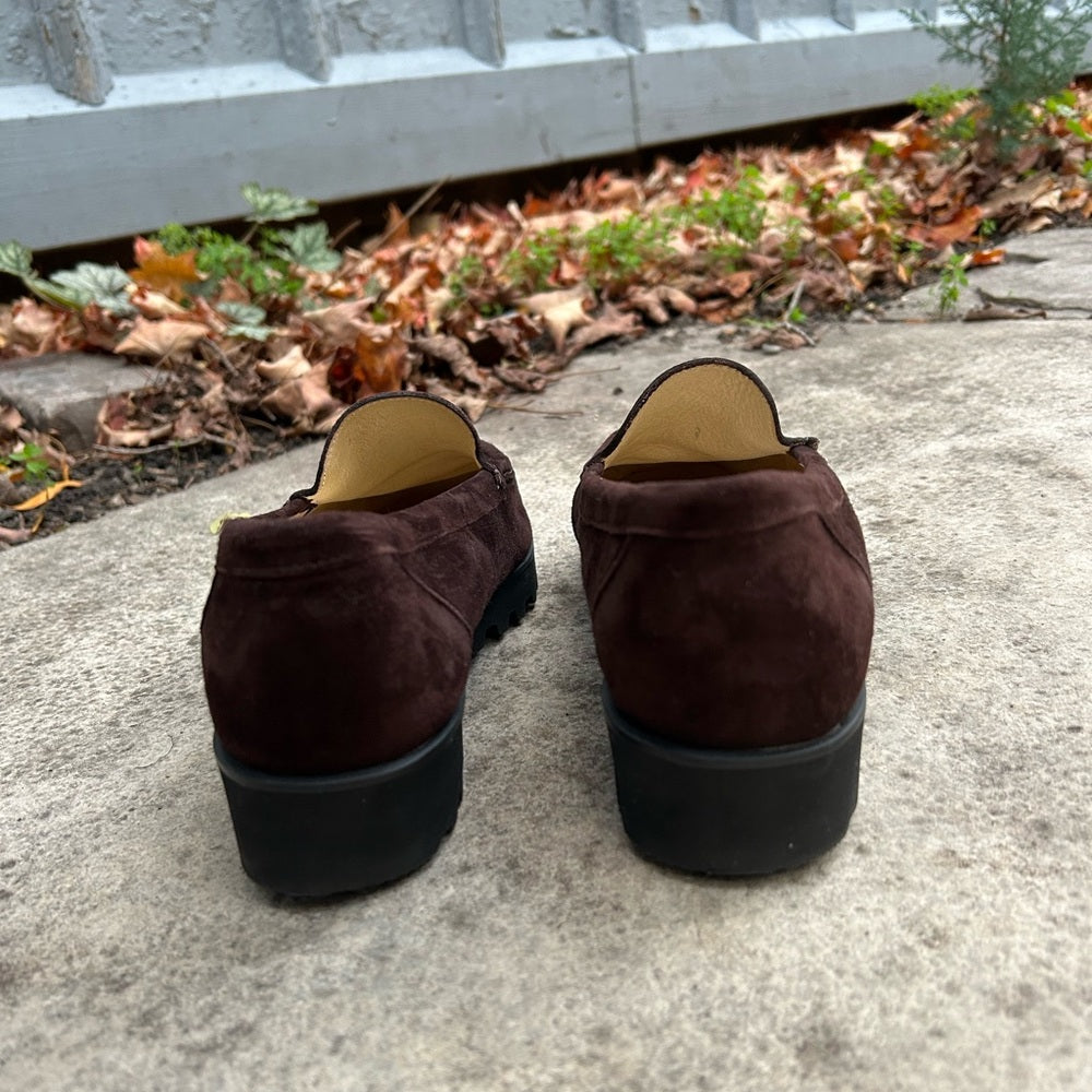 Ron White Rita Brown Suede Loafer, size 38.5 (7.5 US)