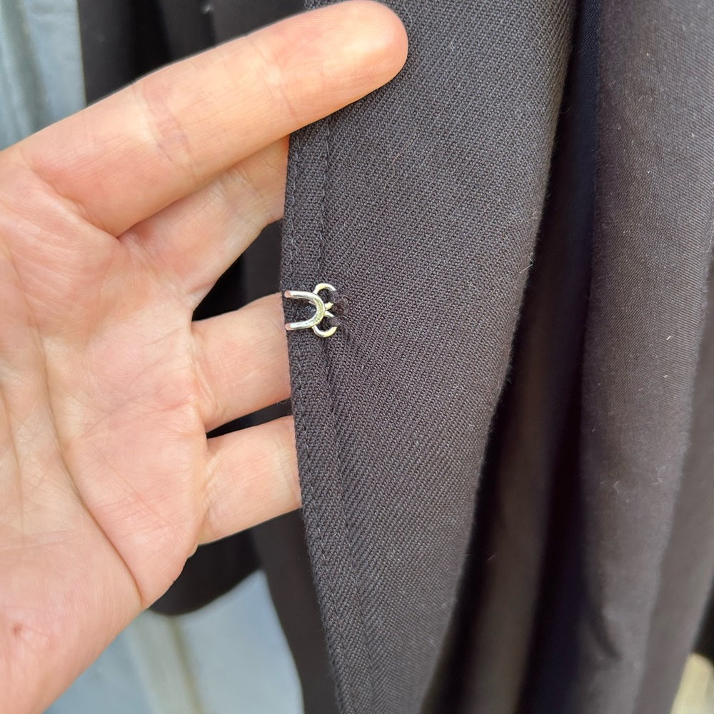 Tiger of Sweden black modern draped scarf  blazer, size M