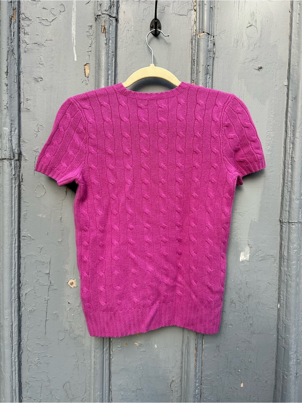 Polo Ralph Lauren Cashmere Short Sleeve Cable Knit Tee, size Small
